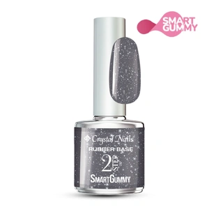 Crystal Nails 2S Smartgummy Rubber Base Gel - NR53 Shimmer Grey 8ML főképe